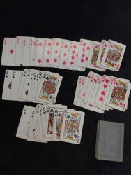minyatür iskambil Oyun Kartları destesi 52 kart tam paketinde