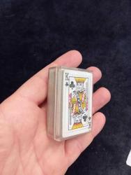 minyatür iskambil Oyun Kartları destesi 52 kart tam paketinde