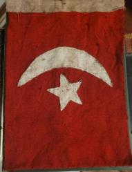 LOT.3 » ANTİKA NADİR KOLEKSİYONLUK EL DİKİMİ ASKER BAYRAĞI.