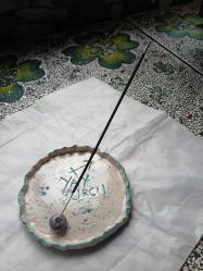 Seramikten yay burcu simgeli tütsülük yada dekoratif tabak