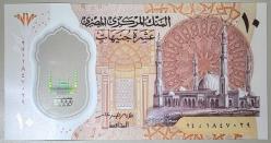 2022 Mısır 10 Pounds Polimer Çil Kondisyonda Koleksiyonluk Yabancı Kağıt Para