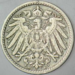 ALMANYA 5 PFENNİG 1902 A. II. WİLHELM DÖNEMİ.