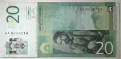 2006 Sırbistan 20 Dinar Çil Kondisyonda Koleksiyonluk Yabancı Kağıt Para