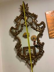 El Oyma Masif Ahşap Üzeri Altın Doreli 140 Cm Uzunluğunda Muhteşem Güzellikte