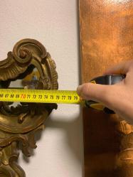 El Oyma Masif Ahşap Üzeri Altın Doreli 140 Cm Uzunluğunda Muhteşem Güzellikte