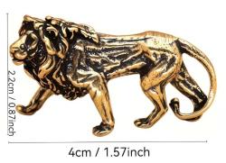 Pirinç Aslan Figürü – Mini Dekoratif Biblo