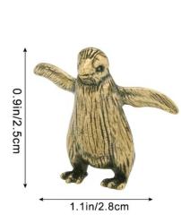 Pirinç Penguen Figürü – Mini Dekoratif Biblo