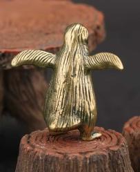 Pirinç Penguen Figürü – Mini Dekoratif Biblo