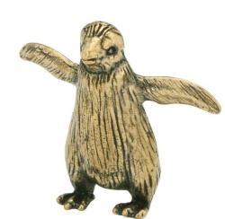 Pirinç Penguen Figürü – Mini Dekoratif Biblo