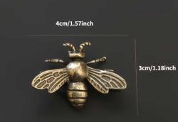 Pirinç Arı Figürü – Mini Dekoratif Biblo