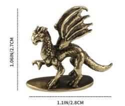 Pirinç Ejderha Figürü – Mini Dekoratif Biblo