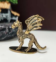 Pirinç Ejderha Figürü – Mini Dekoratif Biblo