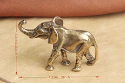 Pirinç Fil Figürü – Mini Dekoratif Biblo