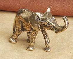 Pirinç Fil Figürü – Mini Dekoratif Biblo
