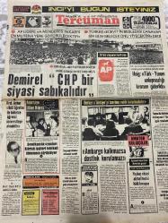 TERCÜMAN GAZETESİ - DOĞUM GÜNÜ HEDİYESİ (TURKISH NEWSPAPPER) - 27 EYLÜL 1975 - SADECE TEK YAPRAKTIR -Demirel-Erbakan-Türkeş-Ecevit-Prof.Aybar-Erkan Yiğit-Enver Ebcioğlu-Berker-Prof.Vural Savaş-Ahmet Kabaklı-Ali Rıza Alp-Rauf Tamer-Necip Fazıl Kısakürek-Demirel siyasi sabıkalıdır-CHP bir-AP lideri A.Menderes in kabri en mutena yere götürülecektir-Türkeş Ecevit in beslediği canavar bir gün gelecek onu yiyecektir dedi-Anarşiye itilen Kıbrıs-Sendikacılık oyunları Kıbrıslı işçileri tehlikeli dönemece sürüklüyor-Amatör kulisçiler-Ambargo kalkmazsa dostluk kurulamaz-Eğitimde Büyük Şehir Problemi-Milli ekonomiyi yaşatmak-İki sosyal münasebetlere zararlı mı-İyimserlik nedir-3 Sual 3 Cevap-Yıldızınız ne diyor-Sözün Kısası-Noktalama-Gong-Tercüman-Halk a ve olaylara Tercüman-Inci yi bugün isteyiniz