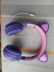 Kedi Kulaklı Kablosuz Kulaklık - Mikrofonlu - Hafıza kartı ve aux girişi - Bluetooth