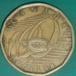 KANADA  2009   1  DOLAR   HATIRA  100. Yıldönümü - Montreal Kanadalılar