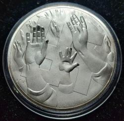 1932 NAZİ ALMANYASI HİTLER GÜMÜŞ KAPLAMA PROF BASKI PROPAGANDA MADALYONU