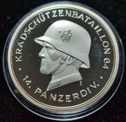 NAZİ ALMANYASI HİTLER GÜMÜŞ KAPLAMA PROF BASKI PROPAGANDA MADALYONU