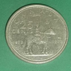 KANADA  1973     25 CENT  HATIRA  100. Yıl - Kanada Kraliyet Atlı Polisi