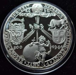 1944 NAZİ ALMANYASI HİTLER GÜMÜŞ KAPLAMA PROF BASKI PROPAGANDA MADALYONU