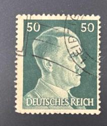 Almanya Pulu - Germany Stamp - Postadan Geçmiş Pul Filateli -  Damgalı - Adolf Hitler Temalı Pul, 50 PARA - YABANCI PULLAR-NOSTALJİK DOĞUM GÜNÜ HEDİYESİ