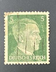 Almanya Pulu - Germany Stamp - Postadan Geçmiş Pul Filateli -  Damgalı - Adolf Hitler Temalı Pul, 5 PARA - YABANCI PULLAR-NOSTALJİK DOĞUM GÜNÜ HEDİYESİ