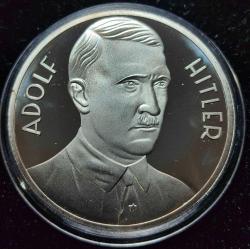 1935 NAZİ ALMANYASI HİTLER GÜMÜŞ KAPLAMA PROF BASKI PROPAGANDA MADALYONU