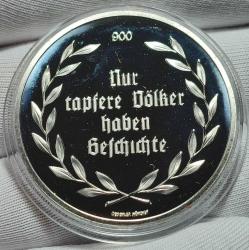 NAZİ ALMANYASI HİTLER PROPAGANDA MADALYONU GÜMÜŞ KAPLAMA PROF BASKI