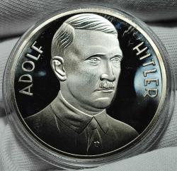 NAZİ ALMANYASI HİTLER PROPAGANDA MADALYONU GÜMÜŞ KAPLAMA PROF BASKI