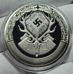 NAZİ ALMANYASI HİTLER PROPAGANDA MADALYONU GÜMÜŞ KAPLAMA PROF BASKI