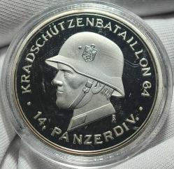 NAZİ ALMANYASI HİTLER PROPAGANDA MADALYONU GÜMÜŞ KAPLAMA PROF BASKI