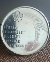1973 YILI TÜRKİYE CUMHURİYETİ 50. YILI 100 LİRA DARPHANE HATIRA GÜMÜŞ