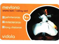 K = UZAK ARAMA KARTI ( MEVLANA - 5  YTL ) TEMİZ ve NADİR