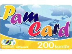 K = UZAK ARAMA KARTI ( PAM  CARD - 200  KONTÖR ) TEMİZ ve NADİR