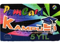 K = UZAK ARAMA KARTI ( PAM CARD ) 5  YTL - TEMİZ ve NADİR