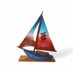 ''bize her yer Trabzon''temalı ahşap yelkenli tekne & 24 x 30 cm