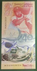 DOĞU KARAYİPLER  2 DOLAR  POLİMER ÇİL