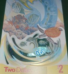 DOĞU KARAYİPLER  2 DOLAR  POLİMER ÇİL