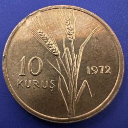 FAO 10 Kuruş 1972. Saban Kılıçtan Üstündür.