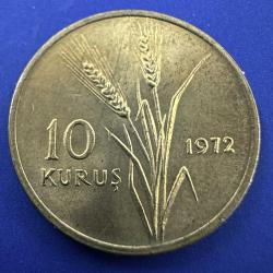 FAO 10 Kuruş 1972. Saban Kılıçtan Üstündür.