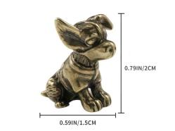 Pirinç Köpek Figürü – Mini Dekoratif Biblo