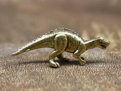 Pirinç Teropod Dinozor Figürü (T-Rex Tarzı) – Mini Koleksiyonluk