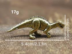 Pirinç Teropod Dinozor Figürü (T-Rex Tarzı) – Mini Koleksiyonluk