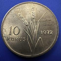 FAO 10 Kuruş 1972. Saban Kılıçtan Üstündür.