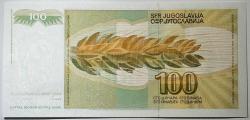 1990 Yugoslavya 100 Dinara Çil Kondisyonda Koleksiyonluk Yabancı Kağıt Para