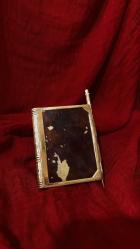 ANTİKA KOMPLE PİRİNÇ İŞLEMELİ NOT DEFTERİ NADİR