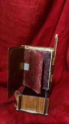 ANTİKA KOMPLE PİRİNÇ İŞLEMELİ NOT DEFTERİ NADİR