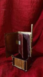 ANTİKA KOMPLE PİRİNÇ İŞLEMELİ NOT DEFTERİ NADİR