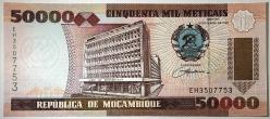 1993 Mozambik 50.000 Meticais Çil Kondisyonda Koleksiyonluk Yabancı Kağıt Para